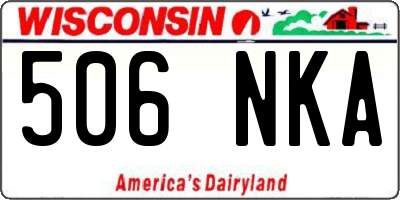 WI license plate 506NKA