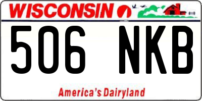 WI license plate 506NKB