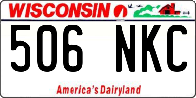 WI license plate 506NKC