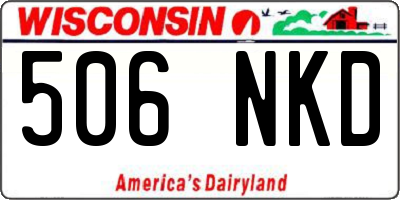 WI license plate 506NKD