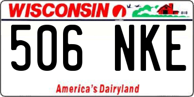 WI license plate 506NKE