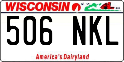 WI license plate 506NKL