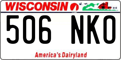 WI license plate 506NKO