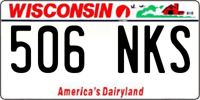 WI license plate 506NKS