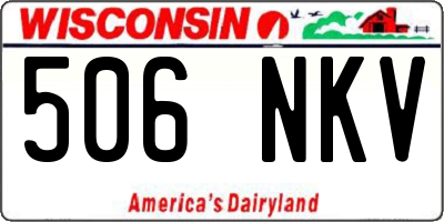 WI license plate 506NKV