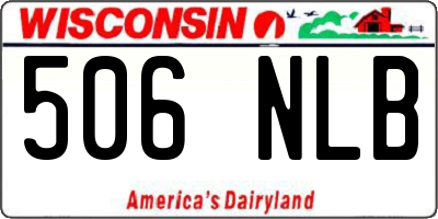 WI license plate 506NLB