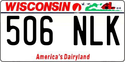 WI license plate 506NLK