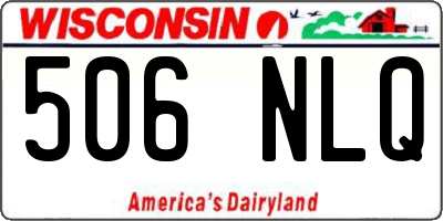 WI license plate 506NLQ