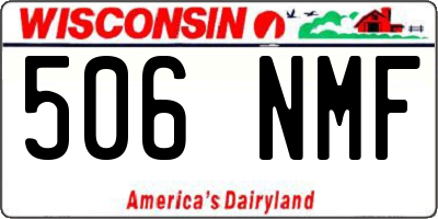 WI license plate 506NMF