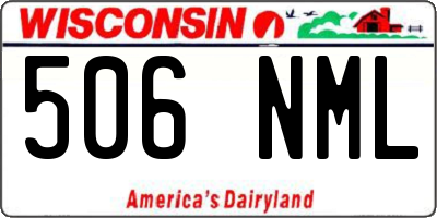WI license plate 506NML