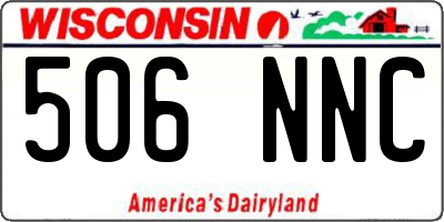WI license plate 506NNC