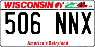 WI license plate 506NNX