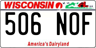 WI license plate 506NOF