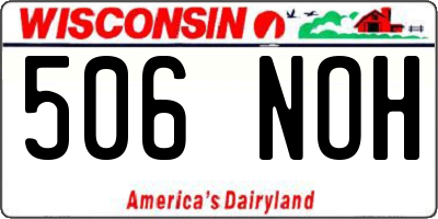 WI license plate 506NOH