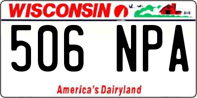 WI license plate 506NPA