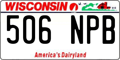 WI license plate 506NPB