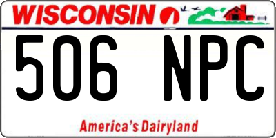 WI license plate 506NPC