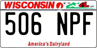 WI license plate 506NPF