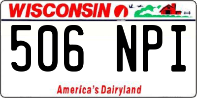 WI license plate 506NPI