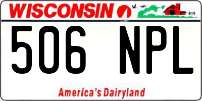 WI license plate 506NPL