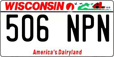 WI license plate 506NPN