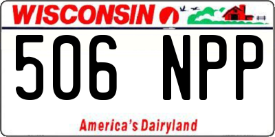 WI license plate 506NPP