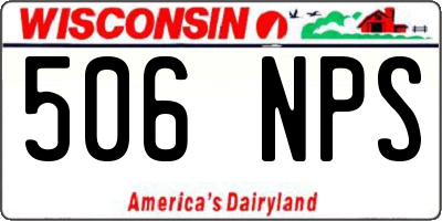 WI license plate 506NPS
