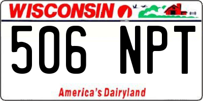 WI license plate 506NPT