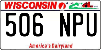 WI license plate 506NPU