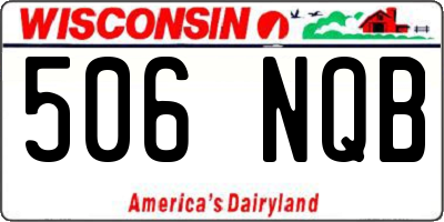 WI license plate 506NQB