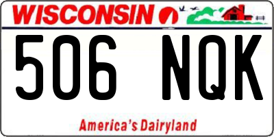 WI license plate 506NQK