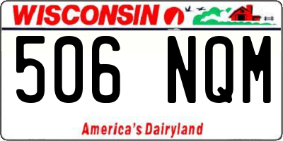 WI license plate 506NQM