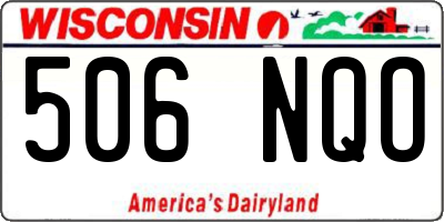 WI license plate 506NQO