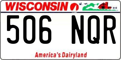 WI license plate 506NQR