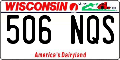 WI license plate 506NQS