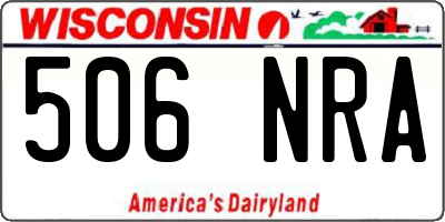 WI license plate 506NRA