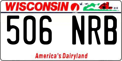 WI license plate 506NRB