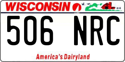 WI license plate 506NRC