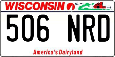 WI license plate 506NRD