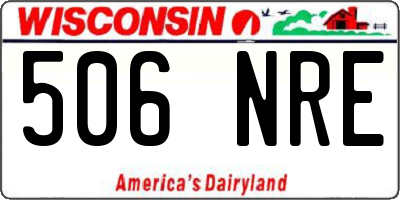 WI license plate 506NRE