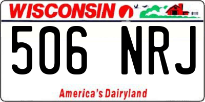 WI license plate 506NRJ