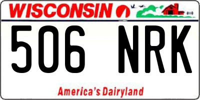 WI license plate 506NRK