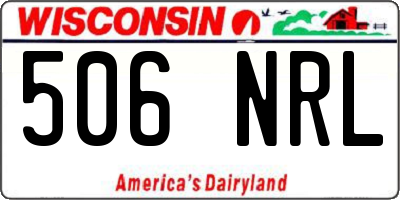 WI license plate 506NRL