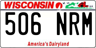 WI license plate 506NRM