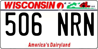 WI license plate 506NRN