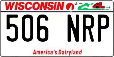WI license plate 506NRP