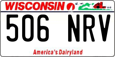WI license plate 506NRV