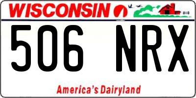 WI license plate 506NRX