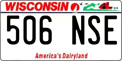 WI license plate 506NSE