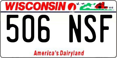 WI license plate 506NSF